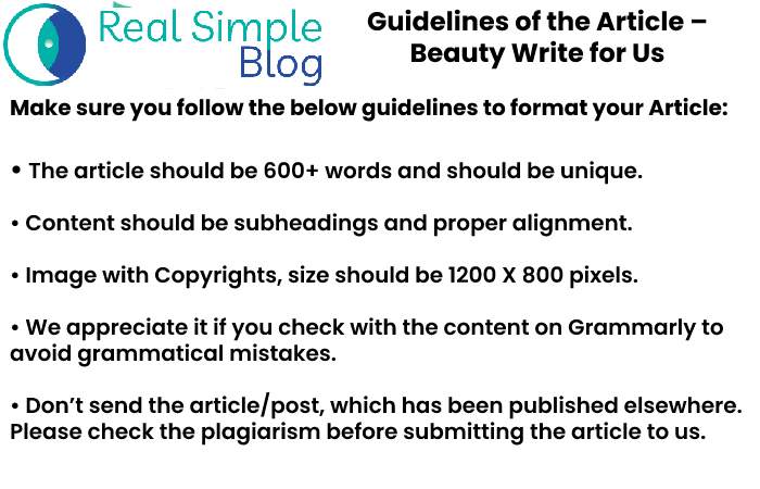 guidelines for the article realsimpleblog