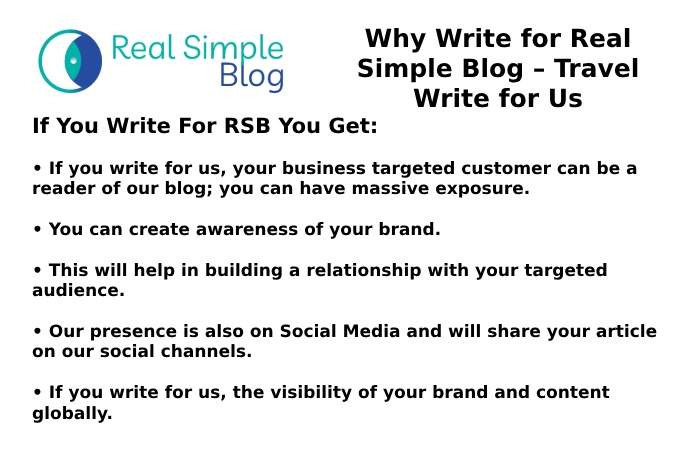Why Write for Real Simple Blog – Travel Write for Us