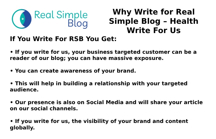 Why Write for Real Simple Blog – Health Write For Us