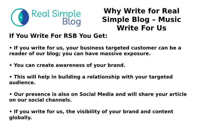 Why Write for Real Simple Blog – Music Write For Us
