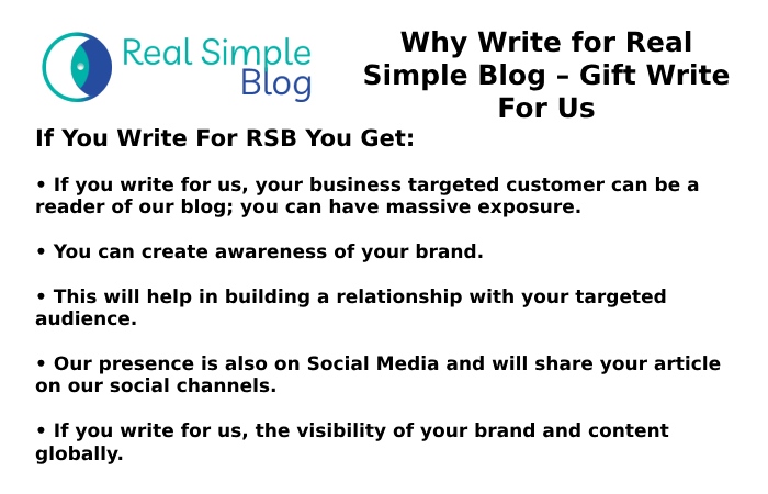 Why Write for Real Simple Blog – Gift Write For Us
