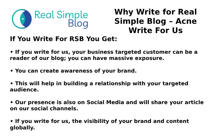 Why Write for Real Simple Blog – Acne Write For Us