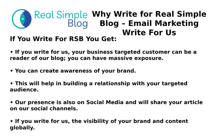 Why Write for Real Simple Blog – Email Marketing Write For Us