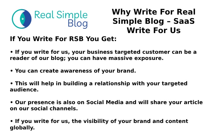 Why Write For Real Simple Blog – SaaS Write For Us