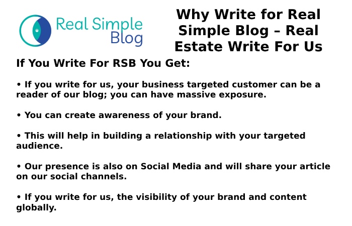 Why Write for Real Simple Blog – Real Estate Write For Us