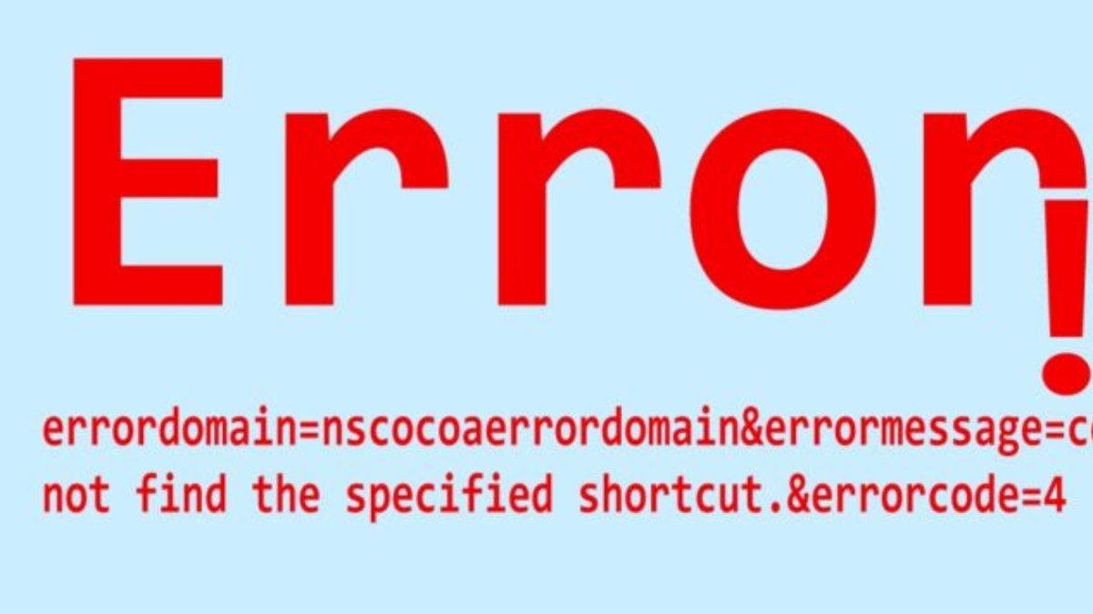 ErrorDomain=NSCocoaErrorDomain&ErrorMessage=Could not find the specified shortcut.&ErrorCode=4
